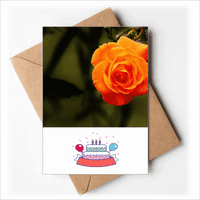 оранжев Тъмно зелено цвете Честит рожден ден поздравителни картички пликове празни