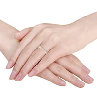 Карат 10K розово злато принцеса отрязана лаборатория отглеждана диамантена булчинска сватбена лента пръстен за жени