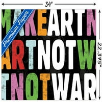 ERIN CLARK - Направете изкуството не военна стена плакат, 22.375 34