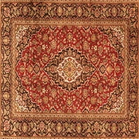 Ahgly Company Indoor Rectangle Medallion Orange Traditional Area Rugs, 5 '8'