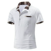 Zuwimk Mens Polo ризи тънък приготен, мъжкият влага с високо влага поло тениски бели, l