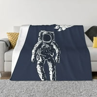 Супер меки Анти-пилинг одеяла фланел легло, бъдещ астронавт уютен пухкав топло всички сезони хвърлят одеяло за диван легла, 60 Х50