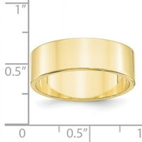 10k жълто злато с леки плоски сватбена лента размер Q-1fll070-11