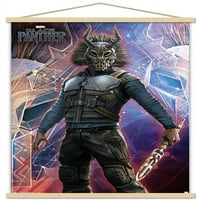 Marvel Cinematic Universe - Black Panther - Allmonger стенен плакат с дървена магнитна рамка, 22.375 34