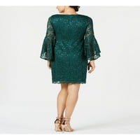 Хауърд $ дамски зелен блясък дантелена рокля за обвивка на звънец B+B