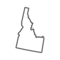 Айдахо очертайте стикера Decal Die Cut - самозалепващо винил - устойчив на атмосферни влияния - направен в САЩ - много цветни и размери - ID