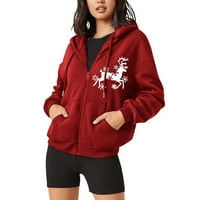 Zip up hoodie y2k за жени - отпечатайте 50% отстъпка