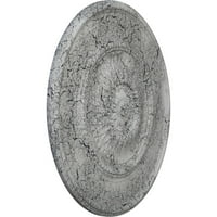 3 4 од 1 2 П Уигън таван медальон, ръчно рисуван ултра чисто бял пращене