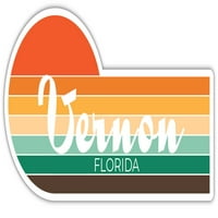 Vernon Florida Sticker Retro Vintage Sunset City 70S Естетичен дизайн