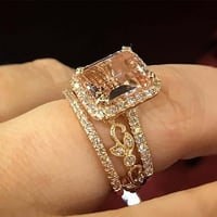 ханксиулин диамантен темперамент златен пръстен комплект геометрични бижута прости пръстени бижута подаръци