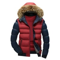 Зимни якета За Мъже клирънс Мъжки качулка яка зимни ежедневни подплатени памук яке