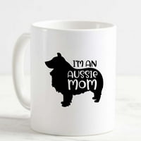 Чаша за кафе аз съм Огромна Майка австралийски овчарски кучета бяла чаша забавни подаръци за работа Офис го тя