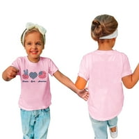 Момчета Момичета за независимост Ден тениска писмо отпечатано късо ръкав 3- години върхове деца деца бебешки дрехи ежедневно облекло