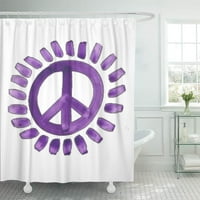 Световен лилав мирен знак символи диван диван декор за баня баня за душ завеса