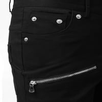 Уникални изгодни Мъжки джобове кръпка катарама цип готически пънк рок панталони