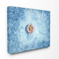 Ступел Начало Дéкор басейн плувки Син Червен акварел живопис платно стена изкуство от Грейс Поп