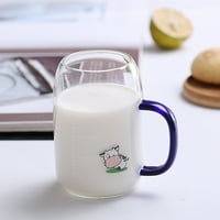 Топлинна устойчива стъклена чаша преносима мащаб Kid Milk Water Cup за домашно училище