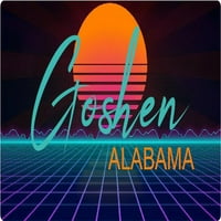 Goshen Alabama Vinyl Decal Stiker Retro Neon Design
