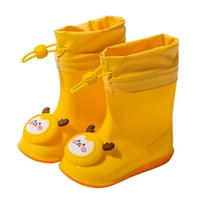 Дъждовни обувки за деца, облицовани с гумени ботуши за момчета и момичета, леки дъждовни ботуши Водни доказателство за неселини с теглене с теглене