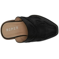 Roper Beth Snip Toe Black Fau Leather