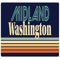 Midland Washington Vinyl Decal Sticker Retro дизайн