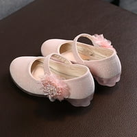 Binmer Toddler Shoes Бебешки момичета принцеса меки нехлъзгащи перли Цветя летни есенни сандали