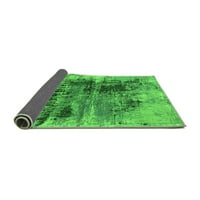 Ahgly Company Indoor Rectangle Oriental Green Industrial Area Rugs, 6 '9'