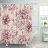 Лилаво флорални класически стил модел за лесно вземане попълване всякакви контури синьо душ завеса баня завеса