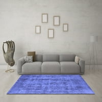 Ahgly Company Indoor Rectangle Oriental Blue Industrial Area Rugs, 3 '5'