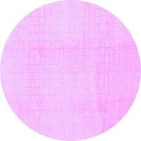 Ahgly Company Indoor Round Solid Purple Modern Area Rugs, 3 'кръг