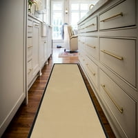 Линон Домашен декор колекция килим или бегач, естествен и черен, 13 '13'