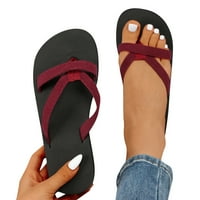 Wozhidaoke обувки за жени чехли плоски отворени пръсти пайети Летни чехли за баня Sandalias Para Mujer