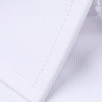 Voguele мъжки върхове лапета на върха туника риза надолу ризи есен блуза с едно дъно бяло B 3XL