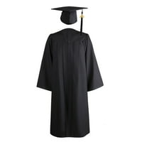 Unise Solid Color Graduation Cap and Bown Set - Затваряне на цип - матово, свободно прилепнало ергенска капачка за възрастни