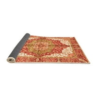 Ahgly Company Indoor Square Persian Orange Traditional Area Rugs, 5 'квадрат