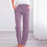 Йога летни панталони модерни обикновени цветови панталони секси панталони с прави крака елегантни с еластични панталони за теглене