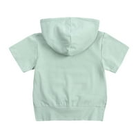 Бебешки одеяла Комплект за момичета малко дете детски бебешки момичета момчета анцуг летни екипировки Плътен къс ръкав С качулка блузи дълги панталони комплект бебе момиче есен