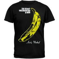 Кадифе подземен Мъжки отчаян банан тънък годни тениска Голям черен