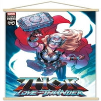 Marvel Thor: Love and Thunder - Mighty Thor Comic Wall Poster с магнитна рамка, 22.375 34