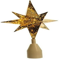 Kurt Adler Gold Bethlehem Star осветена върха на върха, 12.5