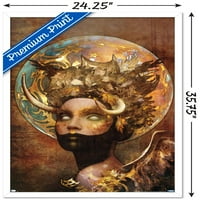 Jena Dellagrottaglia: Космически зодиак - Телец Стенски плакат, 22.375 34 рамки