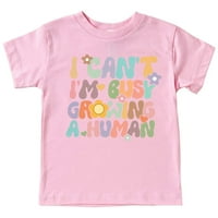 Kid Teenager Unise Top зает Gorwing A Hunmam с къс ръкав тениска за забавна тениска за печат за деца до години сладки летни върхове