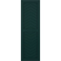 Екена Милуърк 12 в 51 х вярно Фит ПВЦ две панелни Шеврон модерен стил фиксирани монтажни щори, термично зелени