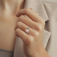 Изискани женски сребърни пръстени овални нарязани диамантени бижута Предложение за рожден ден Подаръци Булчински годежен парти пръстени за парти