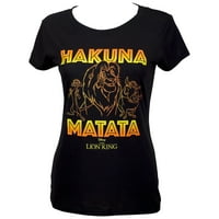 Кралят на лъвовете Хакуна Матата очертава черната тениска на жените