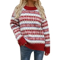 Zrbywb мода проста жена пуловер дамски дрехи есен зима нова коледен кръг кръгло плетено палто пуловер пуловер пуловер палто