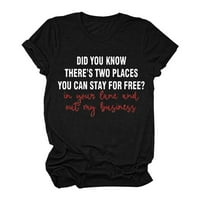 тениски на fvwitlyh за жени ризи с дълъг ръкав жени ежедневни горни ризи букви за печат ежедневна рохка