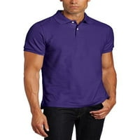 Lee Uniforms Mens Modern Fit късо ръкав поло риза лилаво малко