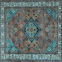 Агли Компания Вътрешен Правоъгълник Персийски Светло Синьо Традиционни Килими Площ, 7 '9'