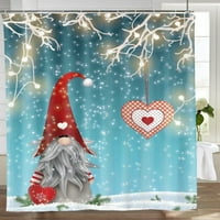 Коледна завеса за душ Сладка гном душ завеси за душ завеси за баня Коледна баня декор 72 x72